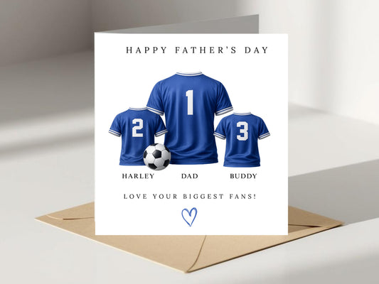 Personalised Father’s Day Card - Custom Name & Kids Shirt Card