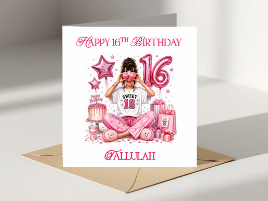 Personalised 16th Birthday Card - Sweet 16